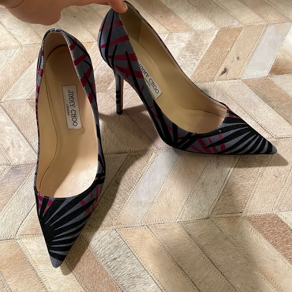 Jimmy Choo gently worn patterned high heels